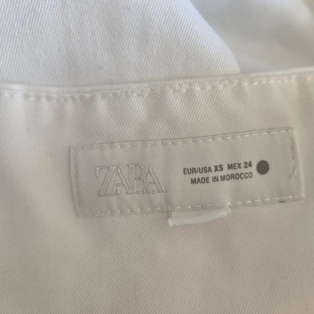 Zara ZW Collection Cape Skirt White Minimalist Maxi Thick Full Vacation Wmoen XS - Picture 11 of 13